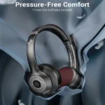 JIAMQISHI EH02U Wireless Bluetooth Headset ANC MIC for Work Computer Headphones USB Dongle Mute Mic for MacBook Headset Phone