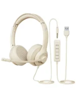 USB Headset with Mic for PC On-Ear Computer Laptop Headphones with Noise Cancelling Microphone in-line Control for Home Office